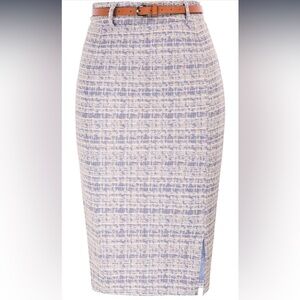 Kate Kasin pencil tweed skirt